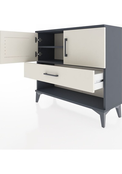 Arges Şifonyer 2 Raflı Tek Çekmeceli 2 Kapaklı 88x30x80 Antrasit-aytaşı Antrasit Arges Şifonyer 2 Raflı Tek Çekmeceli 2 Kapaklı 88x30x80 Antrasit-aytaşı Antrasit