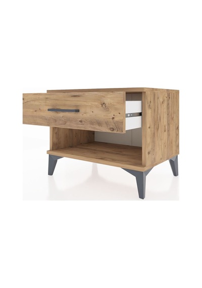 Hyperion Komodin Tek Çekmeceli 60x44x48 Çam-çam Atlas Çam
