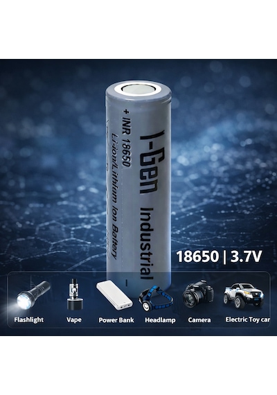 I-gen Industrial E002 Inr 18650 3.7v 2600 Mah 5c 9.62wh Li-ıon Şarjlı Pil Düz Başlı Lityum Pil 4'lü Paket