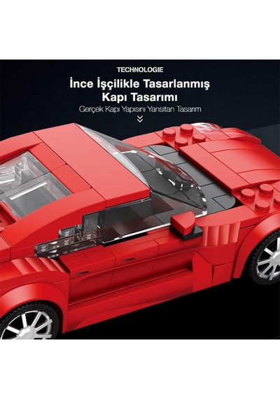 Reobrix Luxury Sedan Car Tesla Model S 820 Brick Yapım Seti