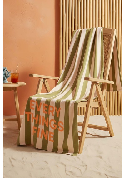 Every Things Fine Çizgili Plaj Havlusu 70x150 Cm Çok Renkli