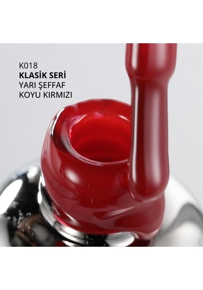 Kalıcı Oje K018, Yarı Şeffaf Koyu Kırmızı, 10 Ml