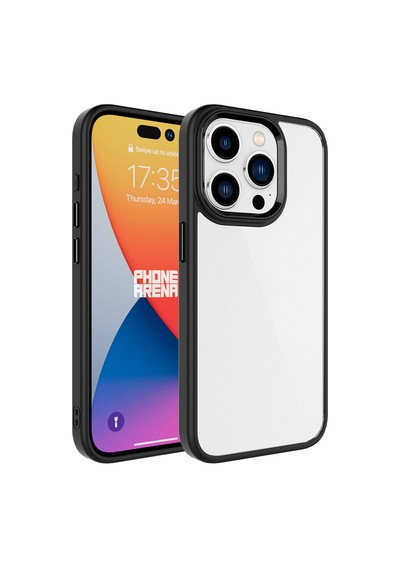 Apple Uyumlu iPhone 15 Pro Zore Krom Kılıf-siyah Siyah Siyah