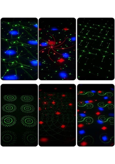 Quenlite Qd-115 Rgb Led Lazer Disko Topu Sahne Işık Projektörü 3'ü 1 Arada