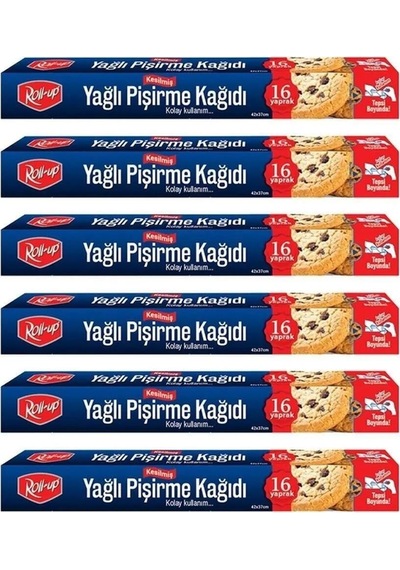 Roll-up Yağlı Fırın Tepsi Pişirme Kızartma Kağıdı 5 x 16'lı 37 x 42 CM