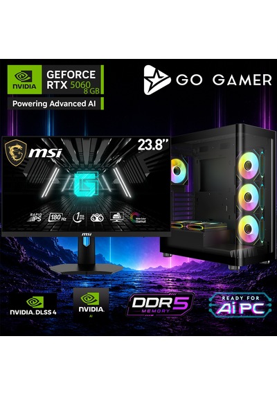 Go Gamer E298DP i5-12400F 16 GB 512 GB SSD RTX5060 8 GB 24" Free Dos Oem Paket Masaüstü Oyuncu Bilgisayarı