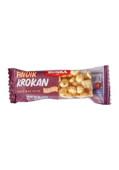 Koska Fındıklı Krokan 30 Gr - Gevrek Ve Kıtır Atıştırmalık 2'li Ekonomik Paket - 2 Adet Tarı