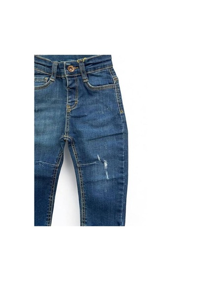Çikoby Erkek Bebek Cep Detaylı Kot Pantolon-15324 Mavi