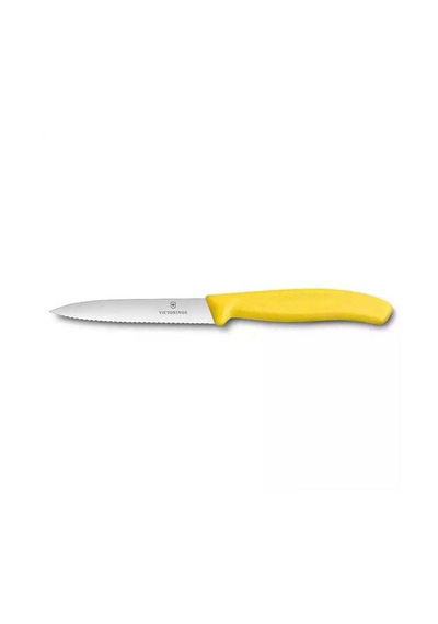 Victorinox Swissclassic 10cm Tırtıklı Soyma Bıçağı Sarı Mutfak