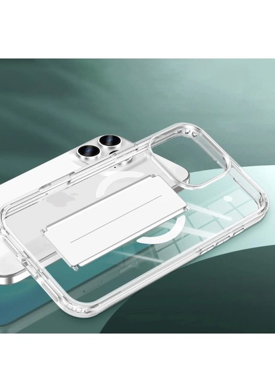 Joko Apple Uyumlu iPhone 16 Pro Max Kılıf Alfa Magsafe Standlı Kapak - Siyah Siyah