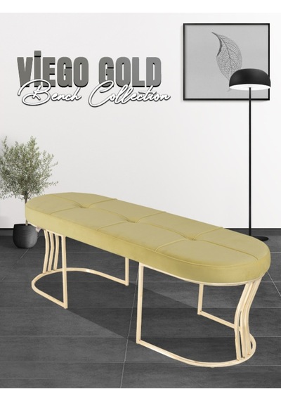 Viego Gold Collection- Hardal Kapitoneli Chester Model Puf & Bench & Koltuk & Uzun Makyaj Puff & Yatak Ucu