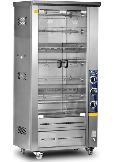 Pimak Çift li Lavtaşlı Piliç Makinesi 12 Şiş 48 Piliç Doğaldazlı