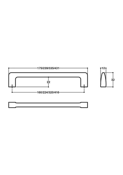 System Mobilya Kulbu Krom Renk 320mm Kulp Sy6518 0320 Cr Çok Renkli
