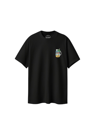 Velvoria Unisex Oversize Siyah Summer T-shirt
