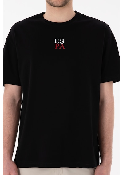U.S. Polo Assn. Erkek Comfort Fit Bisiklet Yaka Siyah Tişört 50306450-VR046