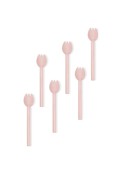The Mia Abiete Dondurma Ve Tatlı Kaşığı Pembe 6lı Set Pembe