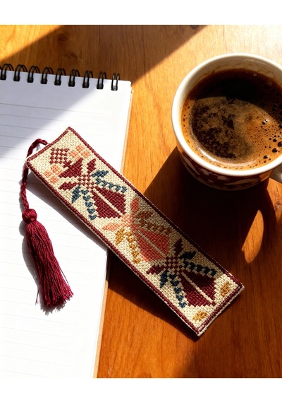 Filistin Nakışlı Kumaş Kitap Ayracı Tatreez 16x5 Cm