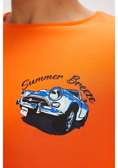 Bad Bear Dustın T-shırt Orange Erkek Tişört Turuncu S-xxl 001