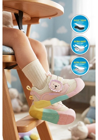Marcokids Marco Kids 26y704 B Bej-Pembe Bebek Günlük Ayakkabı
