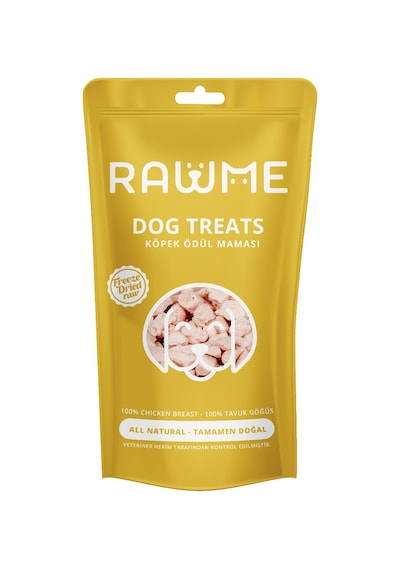 Rawme Dondurularak Kurutulmuş Çiğ Köpek Tavuk Göğüs