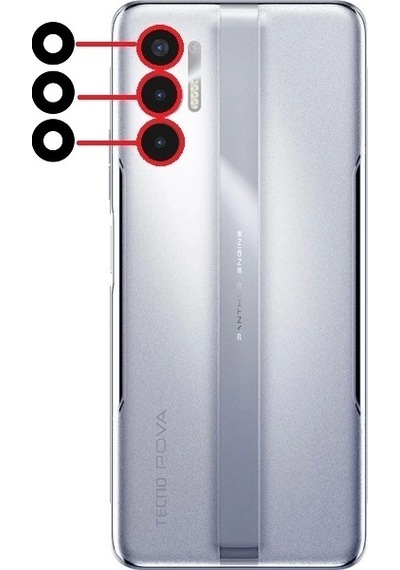 Tecno Uyumlu Pova 3 Lf7n Kamera Camı