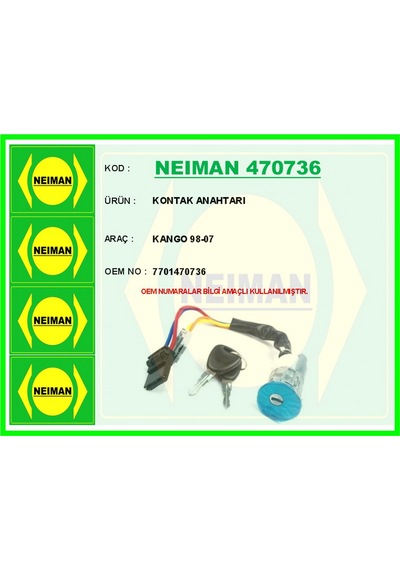 Kontak Kilidi - Anahtarlı Renault Gldısptm - 14 Goo 98-07 Çok Renkli