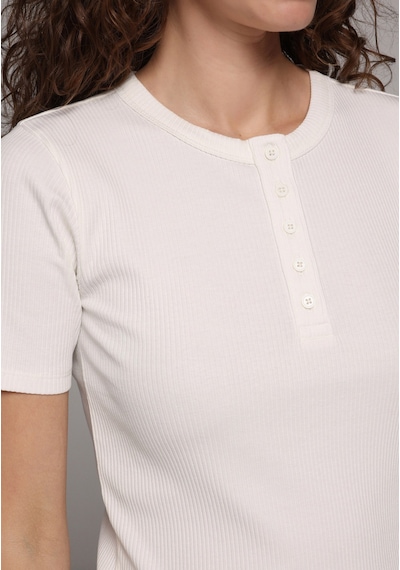 Colin's Colins Slim Fit Yuvarlak Yaka Düz Kadın Beyaz Kısa Kol Tişört Cl1080872 Q1.v1 Ofw