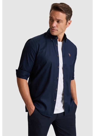 U.s. Polo Assn. Erkek Lacivert Gömlek Basic 50320242-vr033