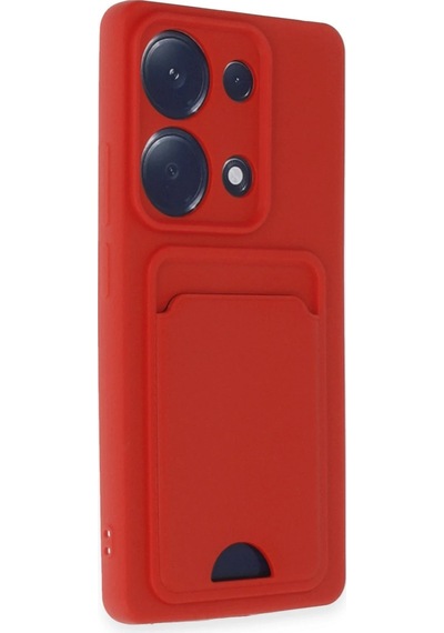 Newface - 610 - Xiaomi Redmi Note 13 Pro 4g Kılıf Kelvin Kartvizitli Silikon - Csmo-tex - - Kırmızı