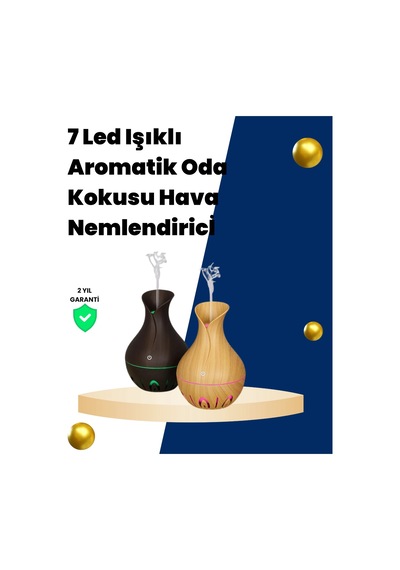 Hubrendy Tekno Usb Şarjlı 7 Renk Led Işıklı Sessiz Çalışan Mini Hava Nemlendirici