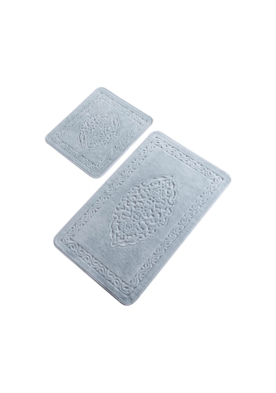 2li Pamuklu Banyo Paspas Seti Osmanlı Desen Gri 60 x 100 / 50 x 60 CM Gri 2li Pamuklu Banyo Paspas Seti Osmanlı Desen Gri 60 x 100 / 50 x 60 CM Gri