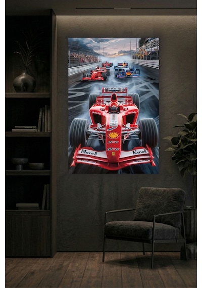 Formula 1 Motors Temalı Dekoratif Cam Tablo -20