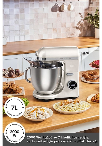 Karaca Mastermaid Chef Ultra D2000 W Dijital Ekranlı Hamur Yoğurma Makinesi Karaca Mastermaid Chef Ultra D2000 W Dijital Ekranlı Hamur Yoğurma Makinesi