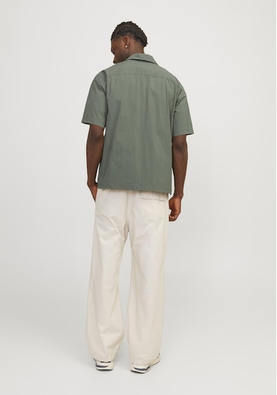 Jack & Jones Erkek Göğüs Cepli Oversized Gömlek - Altitude 12251280 Agave Green Yeşil