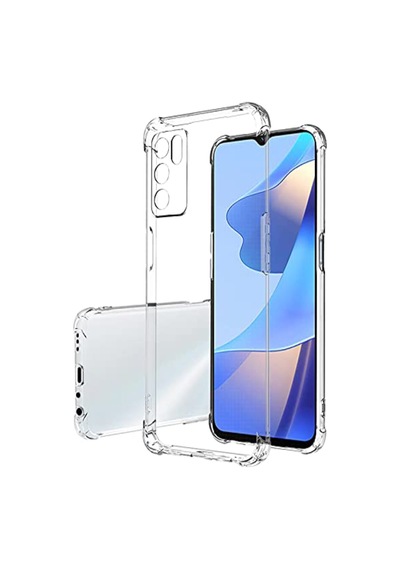 Oppo A16 Kapak Kamera Korumalı Şeffaf Airbag Antishock Köşe Korumalı Silikon Kılıf