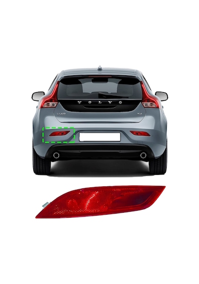 Volvo V40 Arka Tampon Reflektör Sis Farı Stop 2013 2019 Sol