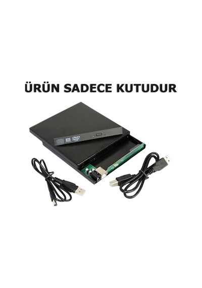 Usb Sata Harici Dvd Rw Kutu External 9.5 Mm Slim Ön Kapak Dahil
