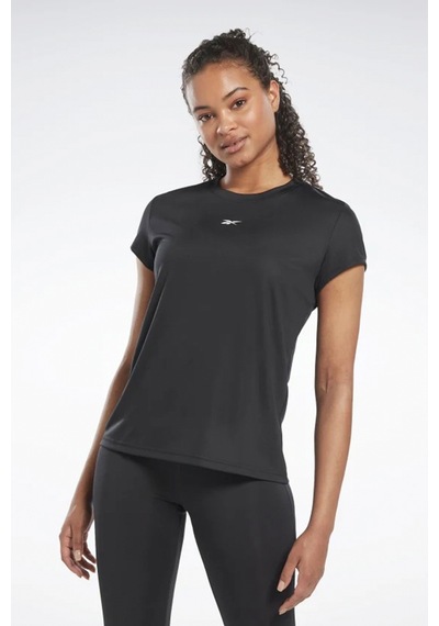 Reebok Wor Commercial Poly Siyah Kadın Kısa Kol T-shirt 000000000101443569 Siyah