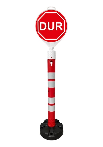Levhalı Uyarı Dikmesi Seti 120 Cm - Kauçuk Tabanlı-set13
