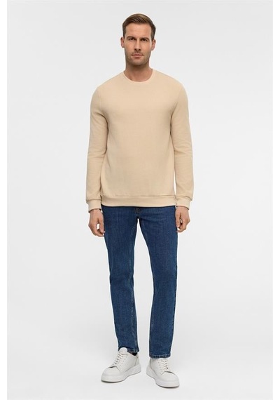 Süvari Bej Regular Bisiklet Yaka Sweatshirt Tr2013700460-bj3 Bej