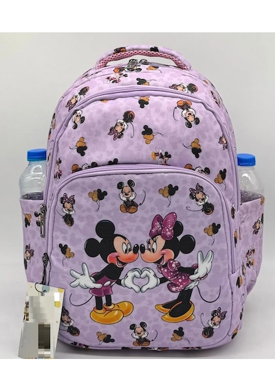 3lü Set Okul Çantası Kız Lüx Okul Çantası Miki Mor