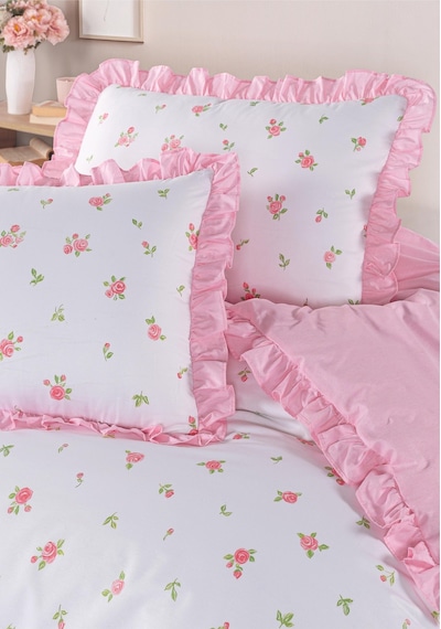 Uçkan Home Çift Kişilik Nevresim Seti %100 Pamuk Pembe --UH-00049