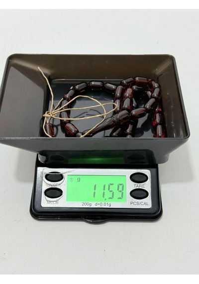 Doğal Kaya Damla Kehribar Tesbih 33lük 11,55 Gram K016