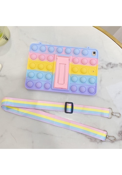 Apple Uyumlu iPad Air 2 Popit Standlı Ve Boyun Askılı Tablet Kılıfı