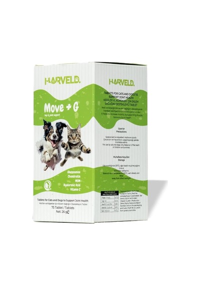 Move G Kedi Köpek Eklem Zindelik Tamamlayıcı Hareket Kabiliyeti Arttırıcı Vitamin Mineral Tablet