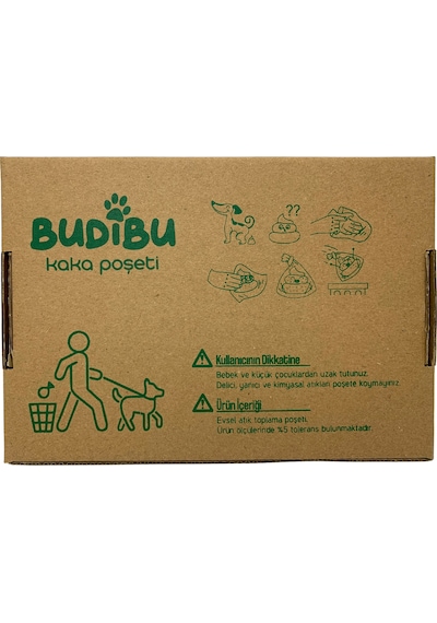 Budibu Köpek Kaka Poşeti Dışkı Torbası 12 Rulo + Taşıma Çantası Mavi