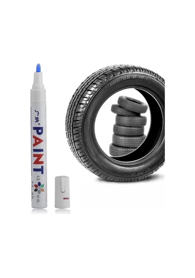 Sunup M101 Mavi Araç Oto Motosiklet Lastik Boya Yazı Kalemi 2.8 Mm Uç Kalınlığı