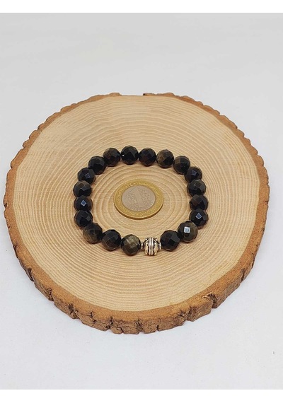 Sirius Serisi Golden Obsidyen Taşı 10mm Unisex Bileklik 52930 Çok Renkli
