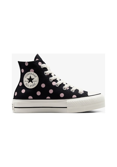 Converse Chuck Taylor All Star Lift Polka Dots Kadın Siyah Platform Sneaker