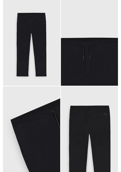 Ac&Co / Altınyıldız Classics Slim Fit Dar Kesim Beli Bağlamalı Yan Cepli Erkek Pantolon - Siyah
